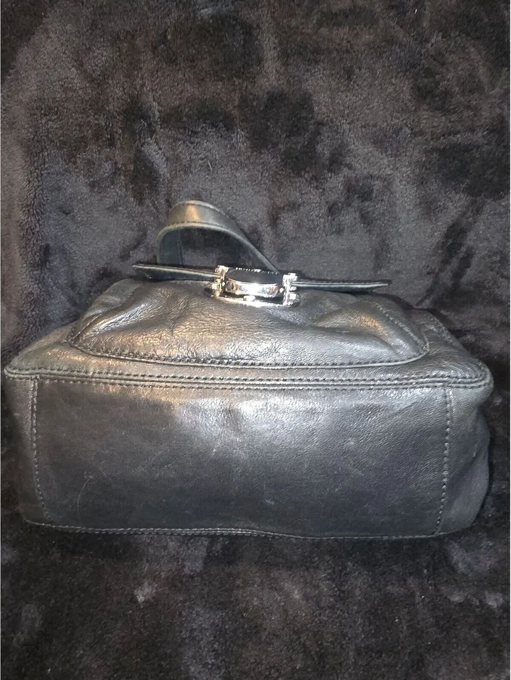 123. Michael Kors Black Leather Hobo
